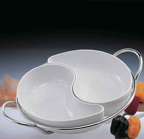 Oven round 2 sections bowl -  Coupe ronde demi-lunes special four 36(51)cm H.9cm